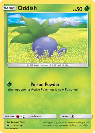 Oddish 4/147 - SM Burning Shadows
