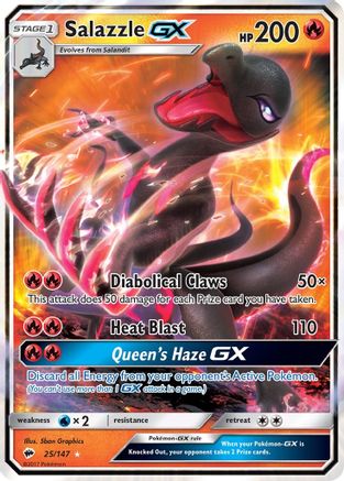 Salazzle GX 25/147 - SM Burning Shadows Holofoil