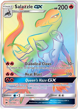 Salazzle GX (Secret)/147 - SM Burning Shadows Holofoil