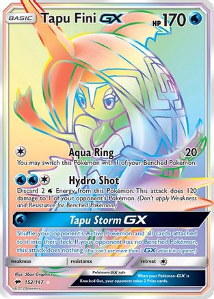Tapu Fini GX (Secret)/147 - SM Burning Shadows Holofoil