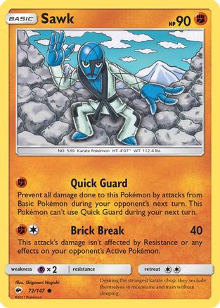 Sawk 72/147 - SM Burning Shadows Reverse Holofoil