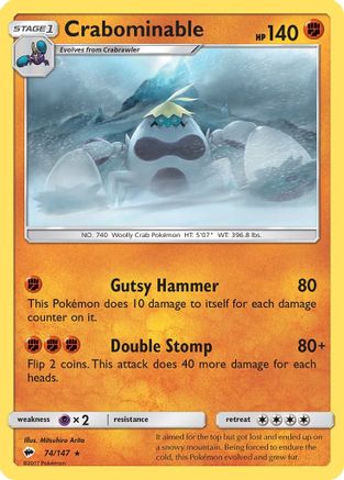 Crabominable/147 - SM Burning Shadows Reverse Holofoil