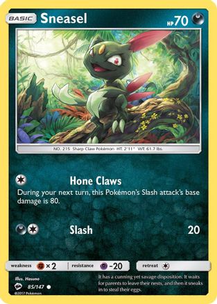 Sneasel 85/147 - SM Burning Shadows Reverse Holofoil