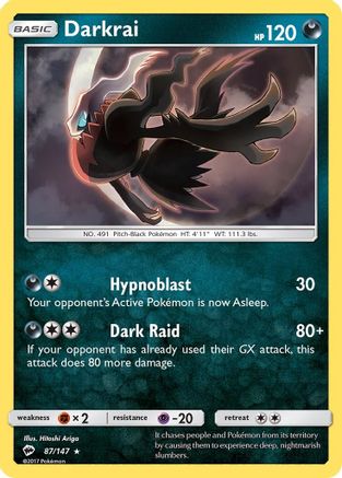 Darkrai 87/147 - SM Burning Shadows Reverse Holofoil