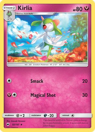 Kirlia 92/147 - SM Burning Shadows Reverse Holofoil