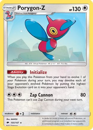 Porygon-Z 105/147 - SM Burning Shadows