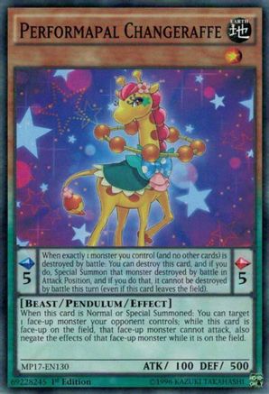 Performapal Changeraffe (MP17-EN130) - 2017 Mega-Tins Mega Pack 1st Edition