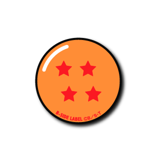 Dragon Ball - Four-Star Ball Small Sticker (B-SIDE LABEL)