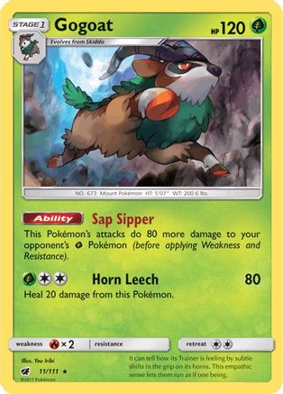 Gogoat 11/111 - SM Crimson Invasion Holofoil