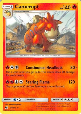 Camerupt/111 - SM Crimson Invasion Reverse Holofoil