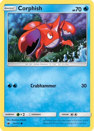Corphish 24/111 - SM Crimson Invasion Reverse Holofoil