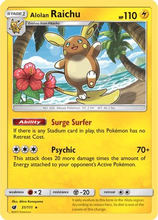 Alolan Raichu 31/111 - SM Crimson Invasion