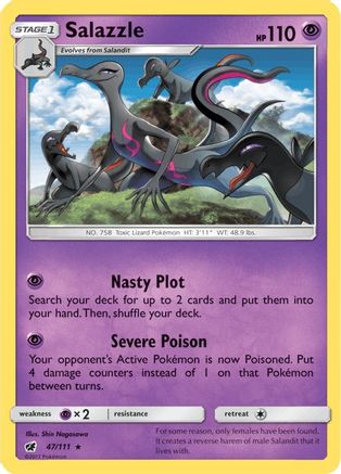 Salazzle 47/111 - SM Crimson Invasion Reverse Holofoil
