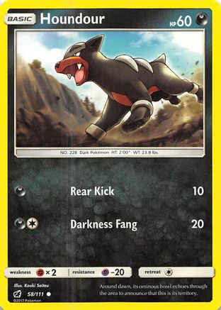 Houndour 58/111 - SM Crimson Invasion Reverse Holofoil