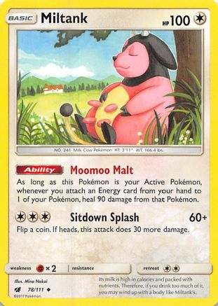 Miltank 78/111 - SM Crimson Invasion Reverse Holofoil