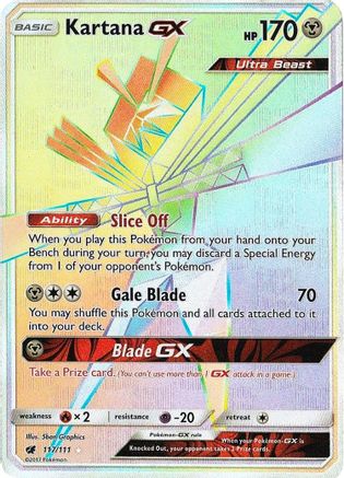 Kartana GX (Secret)/111 - SM Crimson Invasion Holofoil