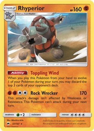 Rhyperior - 67/147 (SM Burning Shadows) - Deck Exclusives