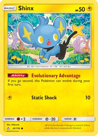 Shinx (45) 45/156 - SM Ultra Prism Reverse Holofoil