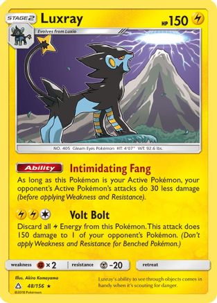 Luxray/156 - SM Ultra Prism Reverse Holofoil