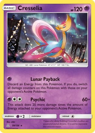 Cresselia 59/156 - SM Ultra Prism Reverse Holofoil