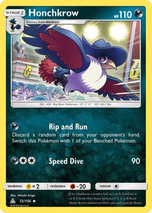 Honchkrow/156 - SM Ultra Prism Reverse Holofoil