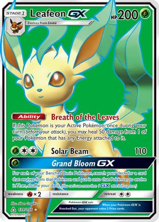 Leafeon GX (Full Art)/156 - SM Ultra Prism Holofoil