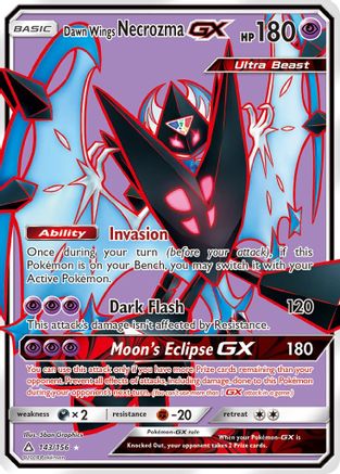 Dawn Wings Necrozma GX (Full Art)/156 - SM Ultra Prism Holofoil