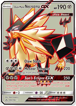 Dusk Mane Necrozma GX (Full Art)/156 - SM Ultra Prism Holofoil