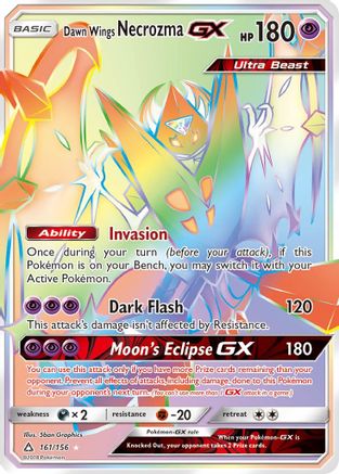 Dawn Wings Necrozma GX (Secret Rare)/156 - SM Ultra Prism Holofoil