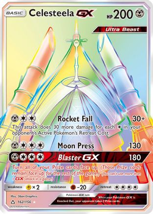 Celesteela GX (Secret Rare)/156 - SM Ultra Prism Holofoil