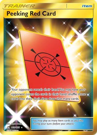 Peeking Red Card (Secret Rare)/156 - SM Ultra Prism Holofoil