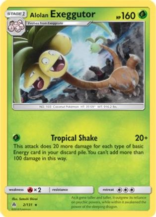 Alolan Exeggutor - 2/131 (SM Forbidden Light) - Deck Exclusives Holofoil