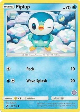Piplup (11) - SM Trainer Kit Alolan Sandslash & Alolan Ninetales