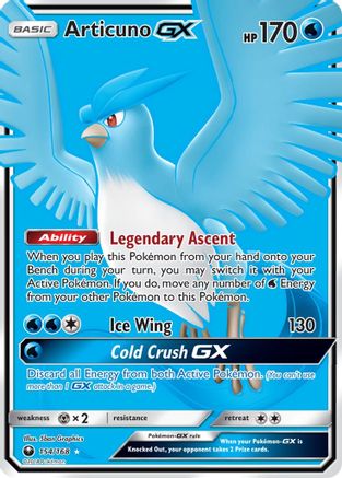 Articuno GX (Full Art)/168 - SM Celestial Storm Holofoil