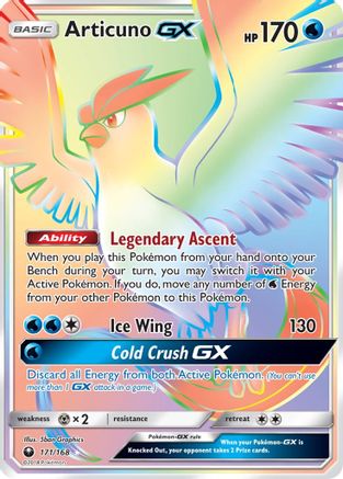 Articuno GX (Secret)/168 - SM Celestial Storm Holofoil