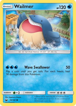 Wailmer 39/168 - SM Celestial Storm