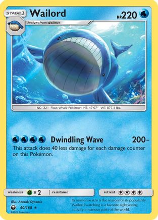 Wailord 40/168 - SM Celestial Storm Reverse Holofoil