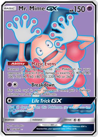 Mr. Mime GX (Full Art)/168 - SM Celestial Storm Holofoil