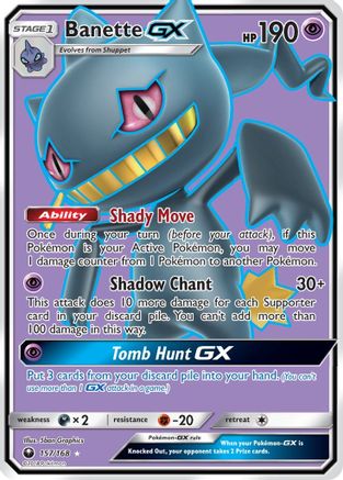 Banette GX (Full Art)/168 - SM Celestial Storm Holofoil