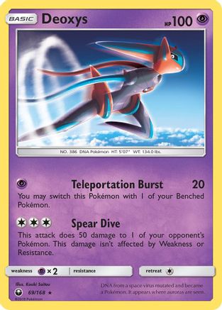 Deoxys (69) 69/168 - SM Celestial Storm Reverse Holofoil