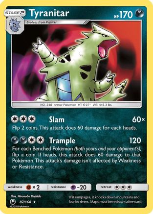 Tyranitar 87/168 - SM Celestial Storm Holofoil