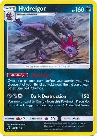 Hydreigon - 62/111 (Cracked Ice Holo) - Deck Exclusives Holofoil