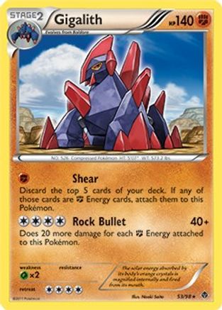 Gigalith - 53/98 (Cracked Ice Holo) - Blister Exclusives Holofoil