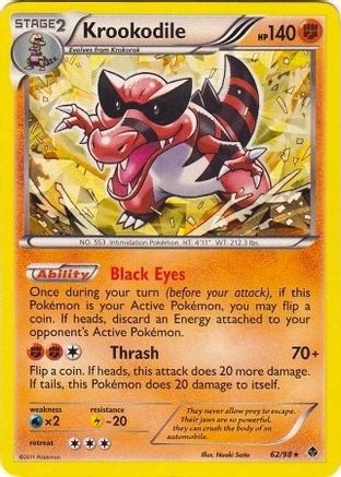 Krookodile - 62/98 (BW Emerging Powers) - Deck Exclusives Holofoil