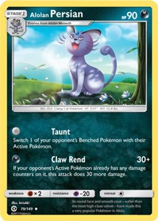Alolan Persian - 79/149 (Cosmos Holo) - Blister Exclusives Holofoil