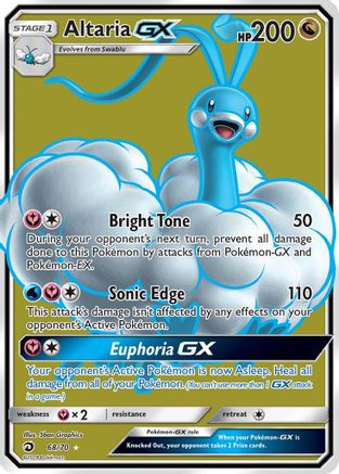 Altaria GX (Full Art)/70 - Dragon Majesty Holofoil