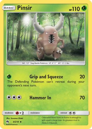 Pinsir/214 - SM Lost Thunder Reverse Holofoil