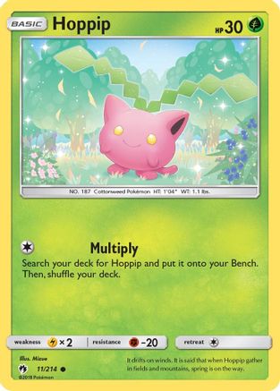 Hoppip (11) 11/214 - SM Lost Thunder Reverse Holofoil
