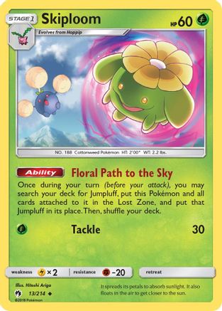 Skiploom 13/214 - SM Lost Thunder Reverse Holofoil