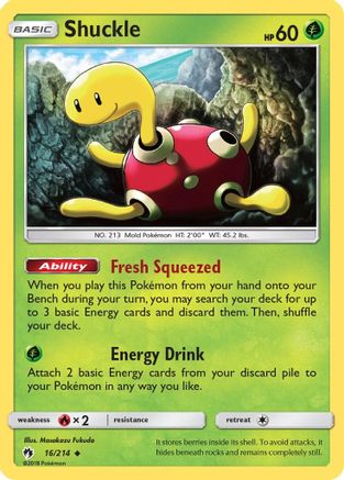 Shuckle 16/214 - SM Lost Thunder Reverse Holofoil